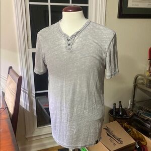 Lucky Brand Men’s “Venice” Burnout Heather Gray T-Shirt Sz M GUC